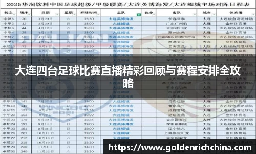 大连四台足球比赛直播精彩回顾与赛程安排全攻略